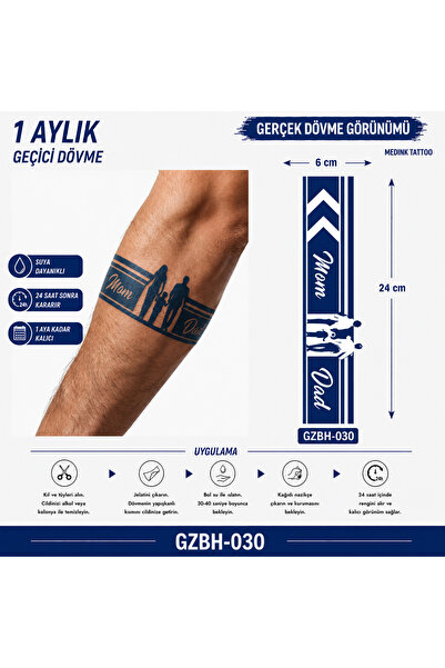medink tattoo 1 Ay Kalıcı Sonradan Kararan Şerit model geçici dövme tattoo st...