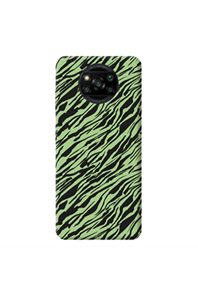 Other Xiaomi Poco X3 /X3 Pro Black zebra Light Green Colored Silicone TPU Θήκη