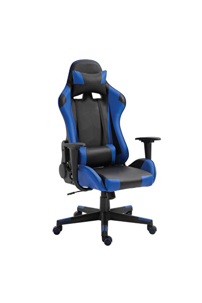 ArteLibre Καρέκλα Γραφείου Gaming NAVAN Μπλε/Μαύρο PVC 68x53x122-131εκ.