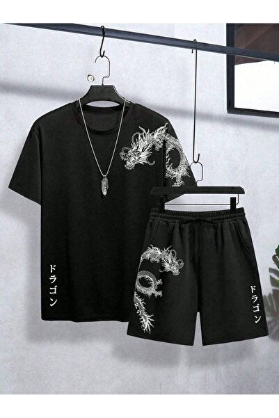 COZYWEAR Unisex Oversize Shorts Set Short Sleeve T-Shirt Comfortable Fit Summ...