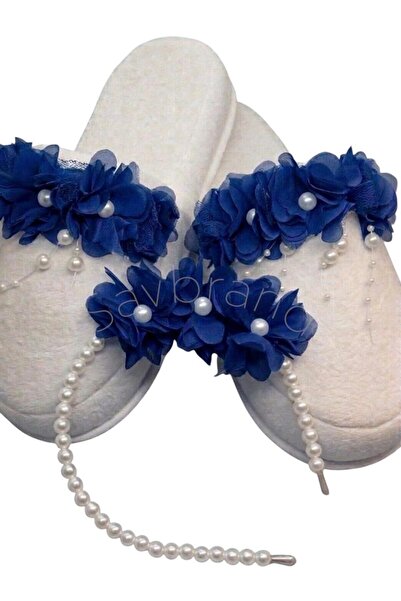 SavBrand Floral Pearl Maternity Slippers and Pearl Maternity Crown Mother Hos...