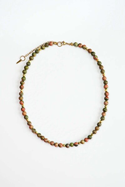 Orenda Design Unakite Natural Stone Necklace |   Balance and Emotional Healin...