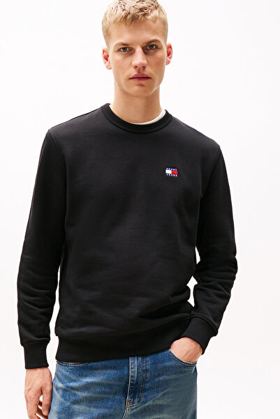 Tommy Jeans % 100 Pamuk Regular Fit Bisiklet Yaka Sweat Erkek SWEAT DM0DM2066...