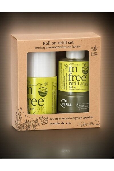 M-FREE Roll On Refill Set Φυτικό Εντομοαπωθητικό Roll On με Επαναχρησιμοποιού...