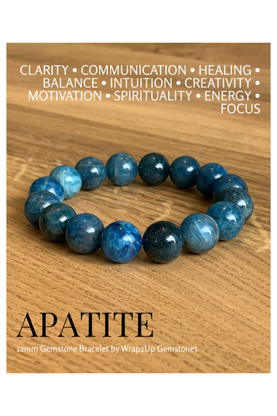 Wrap2Up APATITE 12mm GEMSTONE BRACELET