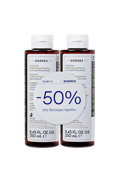 korres Promo Σαμπουάν Δάφνη &amp; Echinacea για Πιτυρίδα &amp; Ξηροδερμία 2x2...