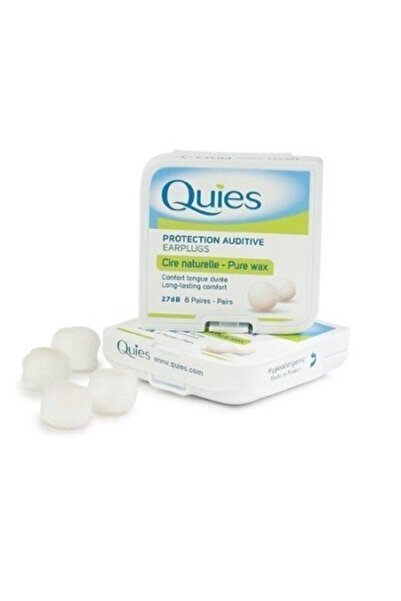 Quies Earplugs Pure Wax Ωτοασπίδες μιας Χρήσης από Φυσικό Κερί, 8 ζευγάρια