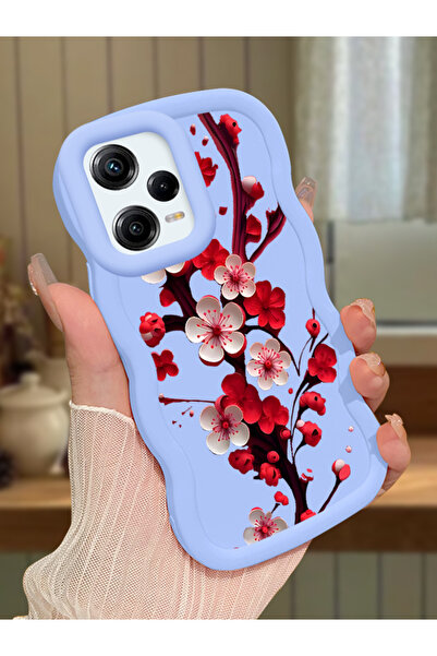 Hontinga Redmi Note 12 Pro 5G Uyumlu Kılıf kamera koruyucu Mavi Silikon Coupl...