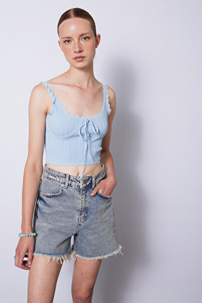 Nisan Lace-Detail Tricot Top