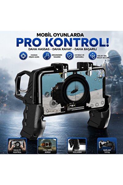 Polham Tetikli Telefon Oyun Kolu, PUBG Free Fire Call of Duty İçin Ergonomik ...