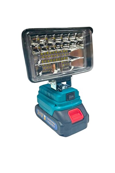 THO Proiector Led Portabil cu 2 Acumulatori 21V, Lampa de Lucru cu Incarcator, Ultra-Puternic
