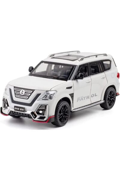 Nissan Patrol SUV Diecast Car 1:24 Alloy Car Model Diecasts Sound Light Modif...