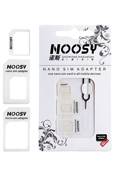 NOOSY Σετ προσαρμογέων Nano SIM & Micro SIM, λευκό