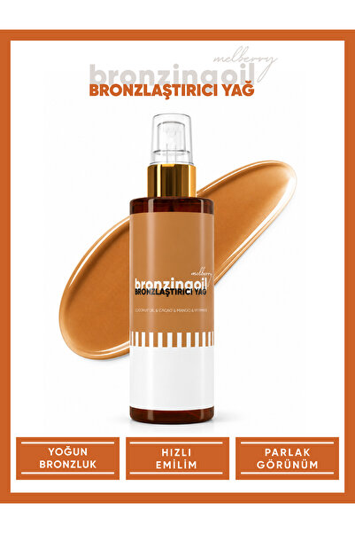 Melberry Bronzlaştırıcı Yağ - Yoğun Bronzluk - Hızlı Emilim - Parlak Görünüm ...