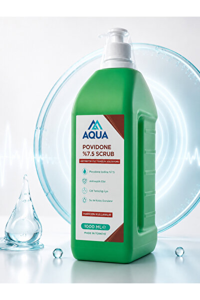 Aqua Med Poviodine %7.5 Scrub Antiseptik Sıvı Sabun 1000 ML Bakım Hijyen Solü...