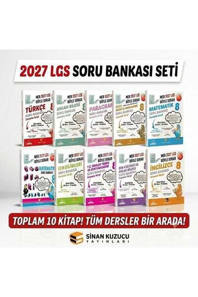 SİNAN KUZUCU YAYINLARI 8. SINIF - LGS MEB BÖYLE SORAR SORU BANKASI SETİ ( 202...