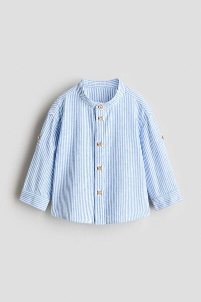 H&M Linen-blend grandad shirt