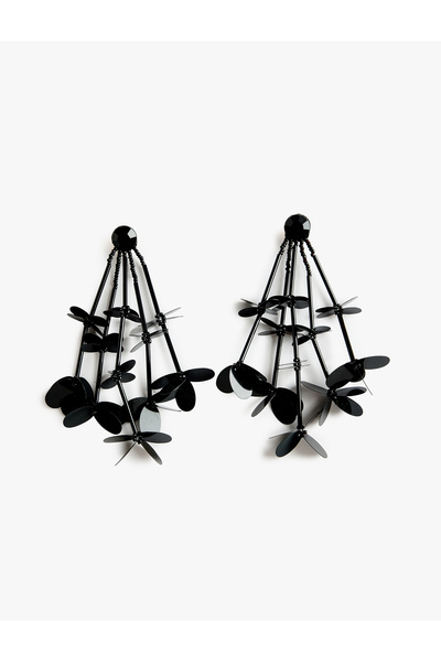 Koton Beaded Dangling Floral Earrings - X Sibil Çetinkaya