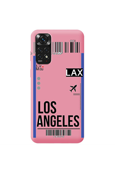 Other Xiaomi Redmi Note 11 4G Los angeles Pink Colored Silicone TPU Θήκη