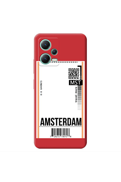 Other Xiaomi Redmi Note 12 Pro 5G Amsterdam Travel More Red Colored Silicone ...