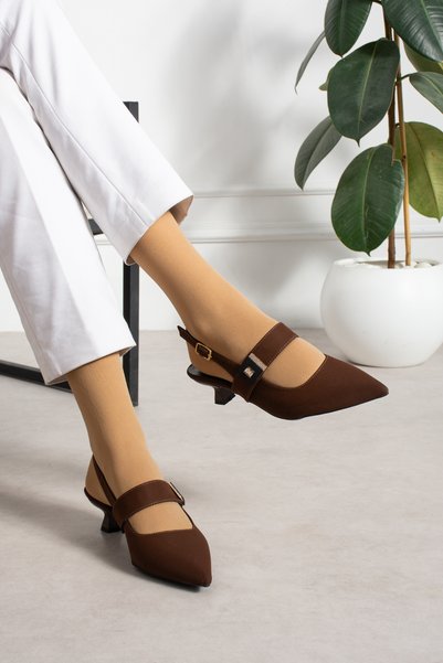 MERVESTORE Balerini elegante cu toc scurt