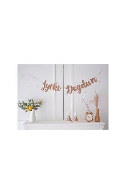 Öztürkpartievi Happy Birthday Kraft Retro Color Lettering Ornament