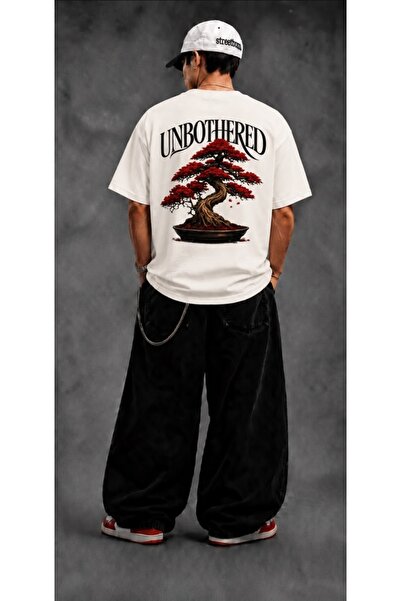 HESCO Unbothered Bonsai Printed White Women/Men Unisex T-Shirt 100% Cotton St...
