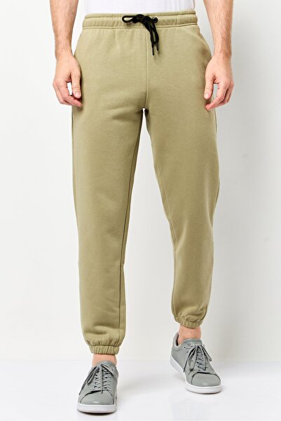 Algspar Men Regular Fit Embroidered Logo Jogger Pants, Olive