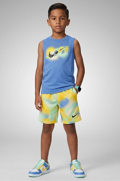 Nike Kids Boy 2 Pcs Graphic Print Sleeveless Tank Top And Bottom Set, Multicolor