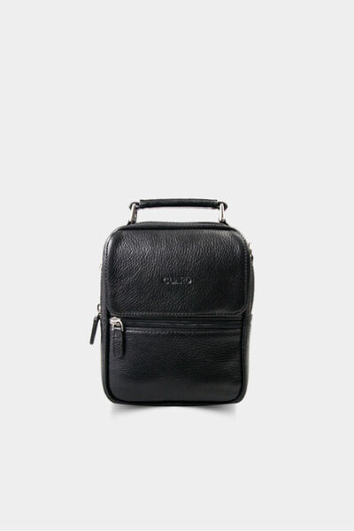 GUARD Black Large Size Genuine Leather Handbag // Grd260701W331