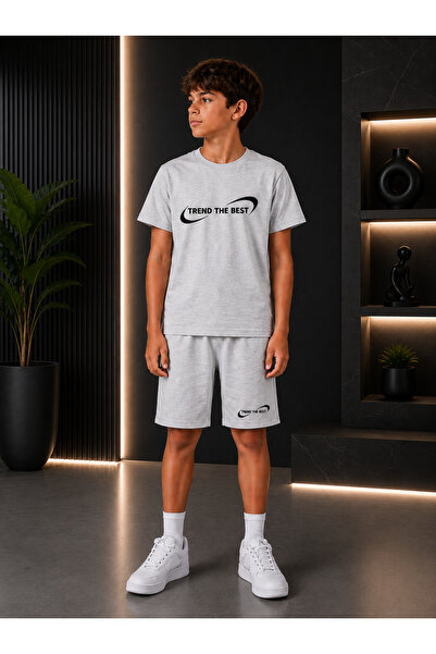 TREND THE BEST Trendin En İyisi Summer Trend the Best Brand Printed Boys' Sho...