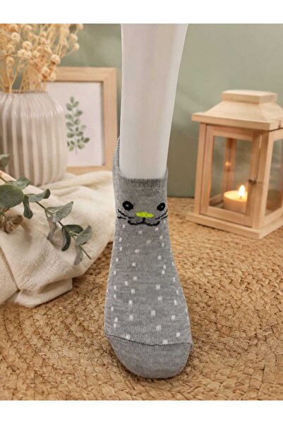 your trend socks 12 Çift Kadın Sneaker Çorap Kokusuz, Terletmeyen Pamuklu Çorap - Yazlık - Karışık Renk/Desen