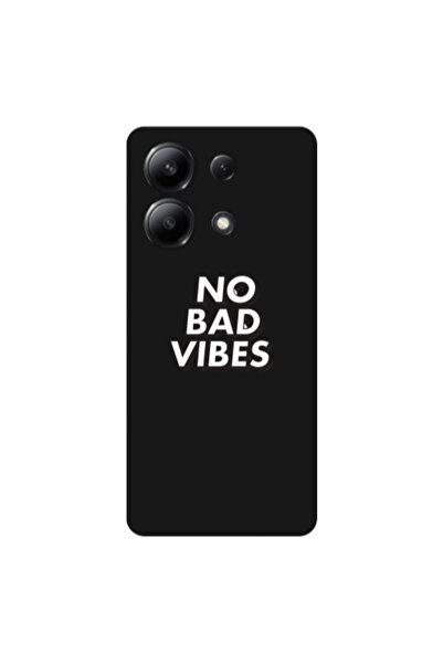 Other Xiaomi Redmi Note 13 4G No bad vibes Black Colored Silicone TPU Θήκη