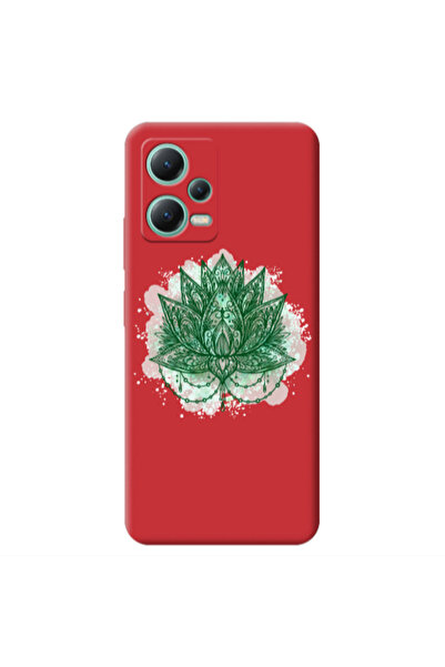 Other Xiaomi Redmi Note 12 Pro 5G Witch leaf Red Colored Silicone TPU Θήκη