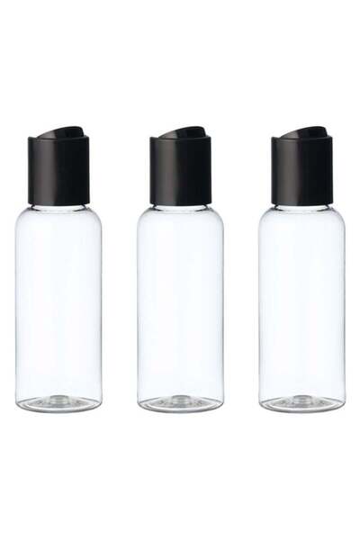 OEM Set Sticle transparente Capac Negru pentru călătorie 50ml - 3buc, pentru ...
