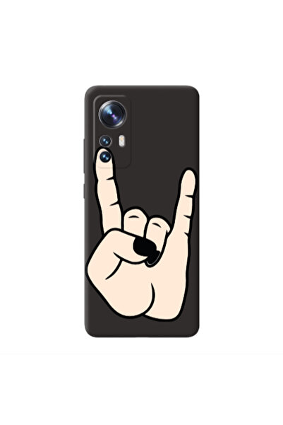 Other Xiaomi Mi 12 Pro Rock Black Colored Silicone TPU Θήκη