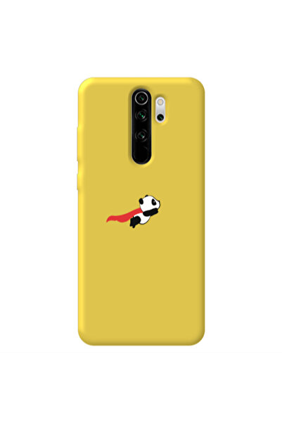 Other Xiaomi Redmi Note 8 Pro kite flying panda Yellow Colored Silicone TPU Θήκη