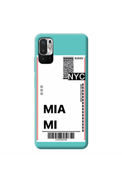 Other Xiaomi Redmi Note 10 Pro 5G Miami NYC Turquoise Colored Silicone TPU Θήκη