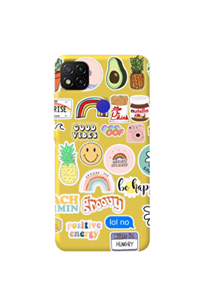 Other Xiaomi Redmi 9c Good vibes Yellow Colored Silicone TPU Θήκη