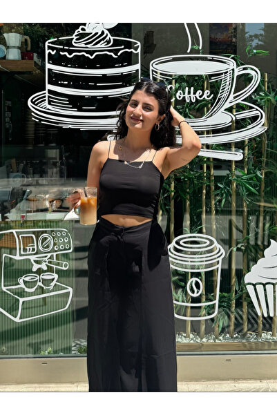 Kadın Askılı Crop Atlet