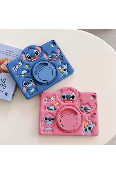 Alfa MEC Samsung Galaxy Tab A11 Plus 11 inç X230 Uyumlu Stitch Standlı Çocuklara Özel Karakterli Kılıf