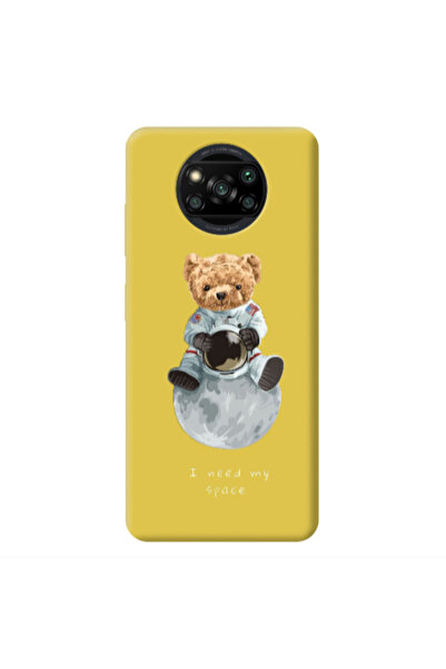 Other Xiaomi Poco X3 /X3 Pro Bear in space Yellow Colored Silicone TPU Θήκη