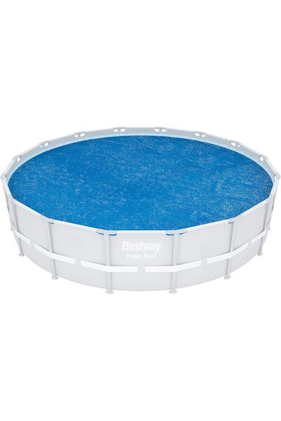 BESTWAY Polietilen solar branda 462 cm, Mavi, yuvarlak