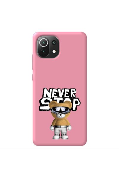 Other Xiaomi Mi 11 Lite Never stop Pink Colored Silicone TPU Θήκη