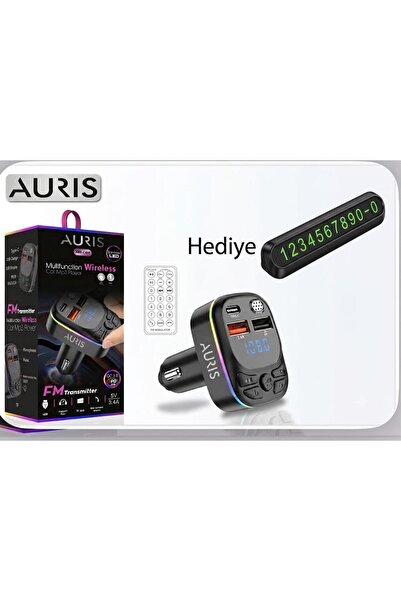 Auris 3 Girişli ARS C10P 3.4A Multifunction Wireless Oto Mp3 Transmitter Çakm...