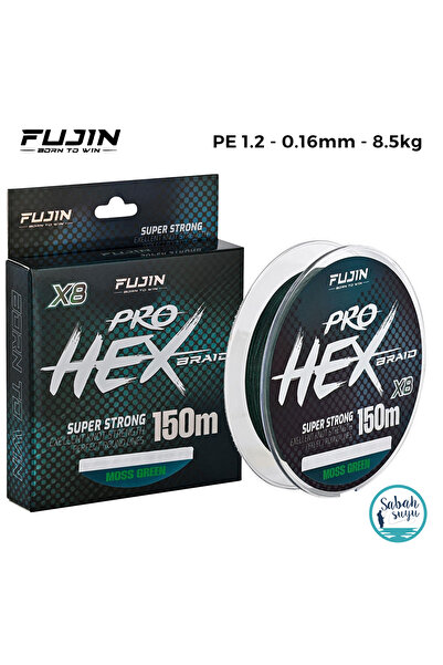 Fujin Pro Hex 8X İp Misina PE 1.2 0.16mm 8.5kg 150mt Moss Green