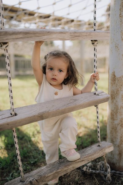 DoDo'S Baby Terra Series 100% Linen Salopet Jumpsuit for Girls, Boys, Babies & Children