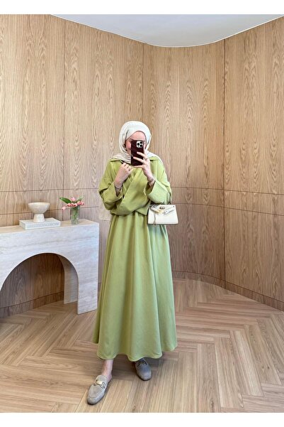 SOİ فستان أسيل مودال باللون الأخضر الزيتي