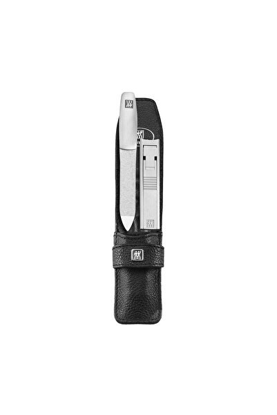 ZWILLING Set 2 piese inox satinat toc piele neagra - TWINOX