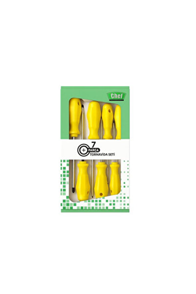 OEM Chef Tools Tornavida Seti 7 Parça Düz ve Yıldız Uçlu Çelik Tornavida Set ...